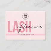 Lash Extensions Aftercare Instructions Appointment Business Card (Front)