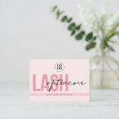 Lash Extensions Aftercare Instructions Appointment Business Card (Standing Front)