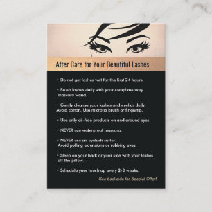Lash Extensions Aftercare Instructions & Referral