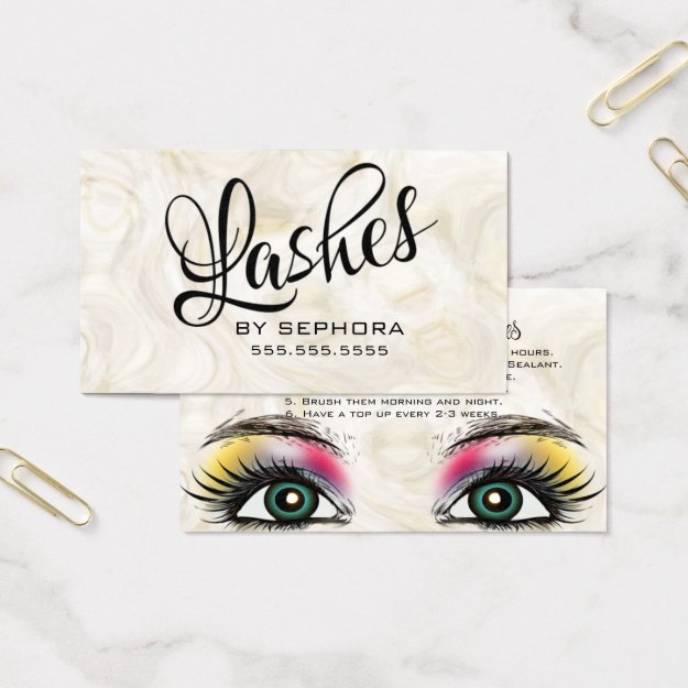 Lash Extensions Business Card Trendy Cards Make Your First Impression Count Lash Extensions Business Card Trendy