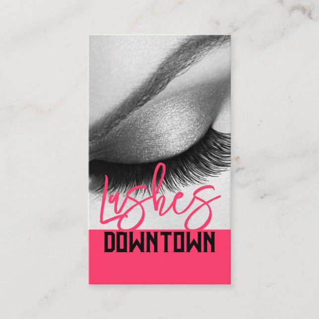 Lash Extensions Beauty Salon  Business Card (Front)