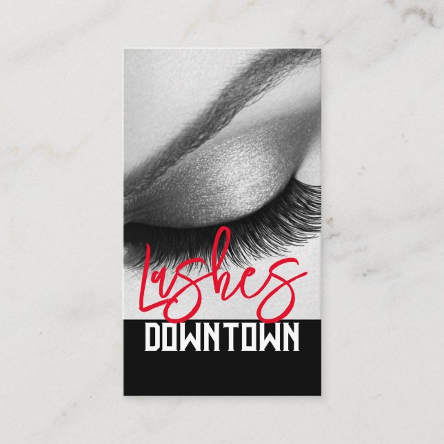 Lash Extensions Beauty Salon  Business Card (Front)
