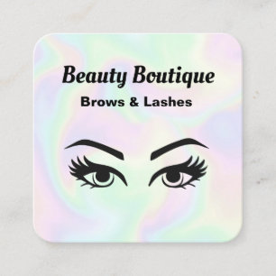 Lash Extensions & Brow Tinting Threading Square Business Card