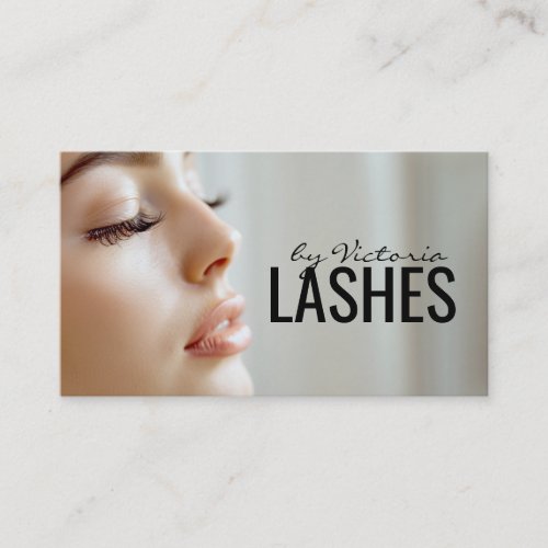 Lash Extensions Eyelash woman profile photo Business Card