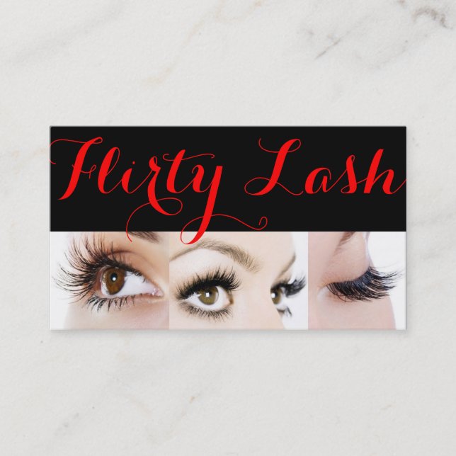 Lash Extensions Lashes Beauty Cosmetology Salon Business Card (Front)