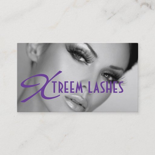 Customizable Lash Extensions Lashes Beauty Cosmetology Salon Business Card Template