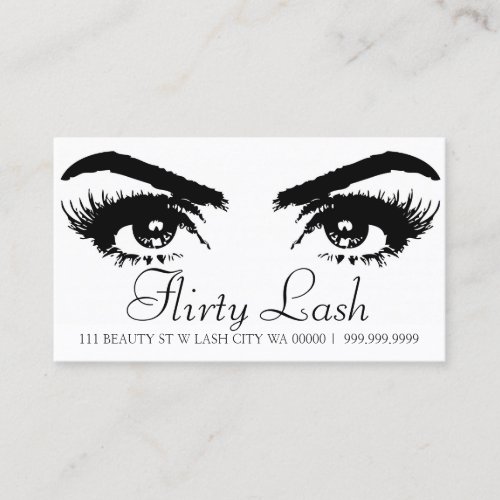 Lash Extensions Lashes Beauty Cosmetology Salon Business Card