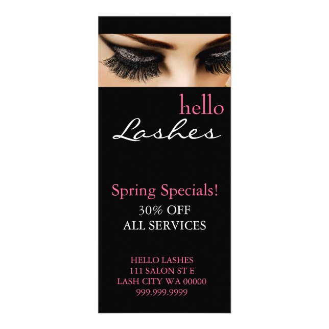 Lash Extensions Makeup Artist Salon Flyer Menu (Front)