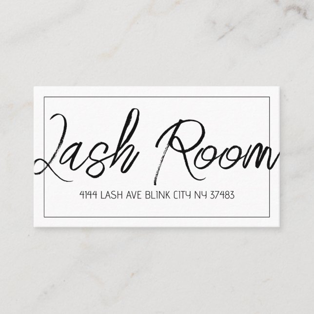 Lash Extensions Modern Clean Business Card (Front)