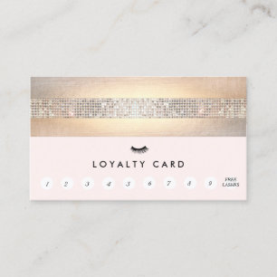 Lash Extensions Pink Customer Loyalty 10 Punch Card