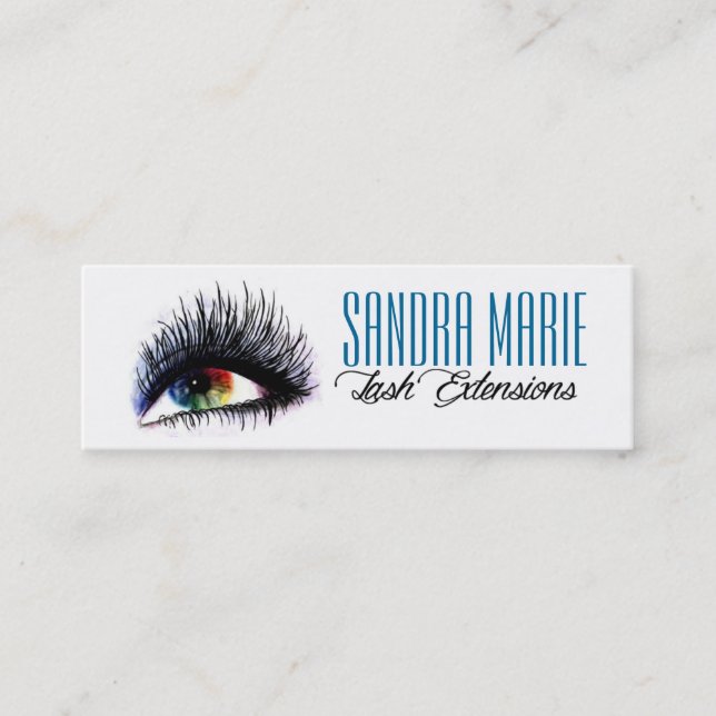 lash extensions skinny business cards (Front)