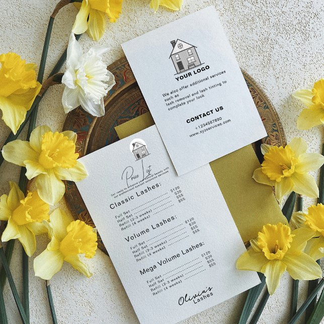 Lash lounge Simple White price list (Lash lounge Simple White price list)