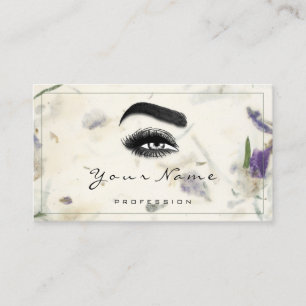 Lash Makeup SPA Beauty Floral QR LOGO Mint Green Business Card