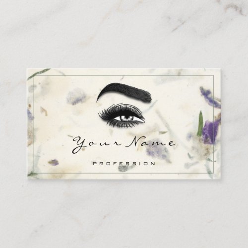 Lash Makeup SPA Beauty Floral QR LOGO Mint Green  Business Card