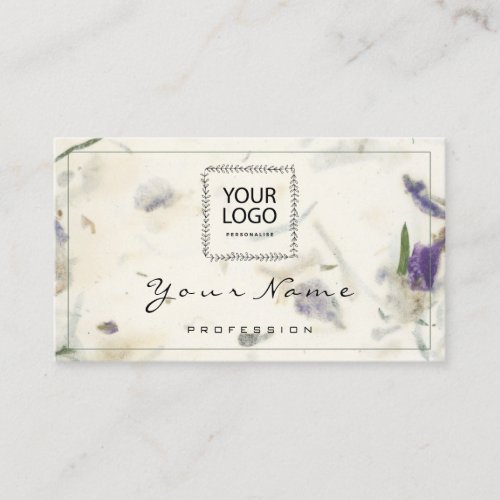 Lash Makeup SPA Beauty Floral QR LOGO Mint Purple Business Card