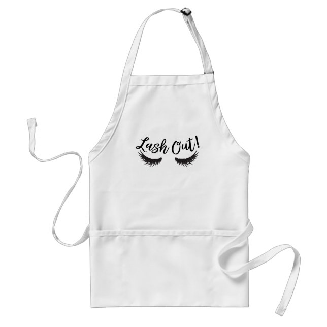 Lash Out Eyelashes Lash Salon Makeup Artist Adult Apron (Front)