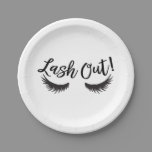 Lash Out Eyelashes Lash Salon Makeup Artist Paper Plates
