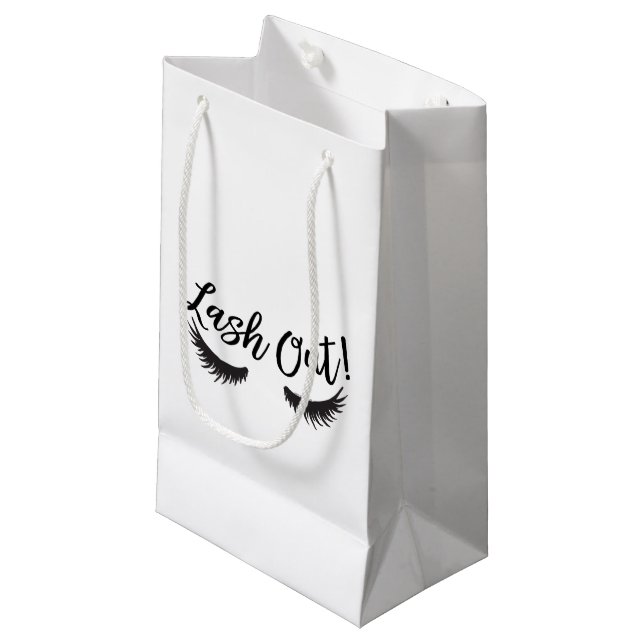 Lash Out Eyelashes Lash Salon Makeup Artist Small Gift Bag (Front Angled)