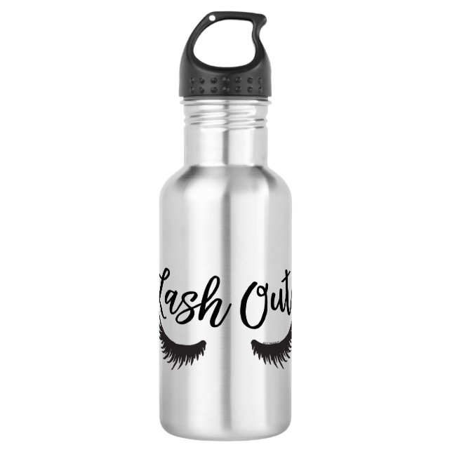 Lash Out Eyelashes Lash Salon Makeup Artist Water Bottle (Front)