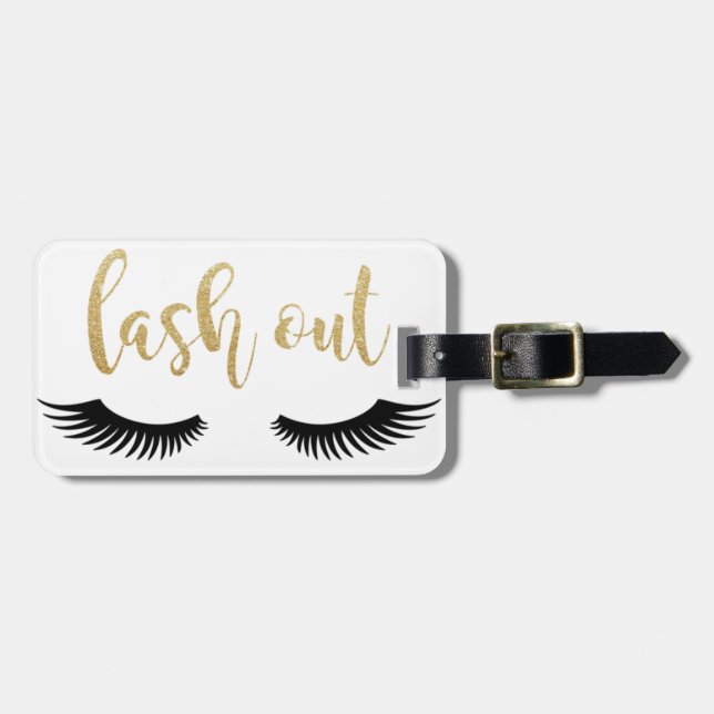 lash-out-lse-metal-travel-mugs luggage tag (Front Horizontal)