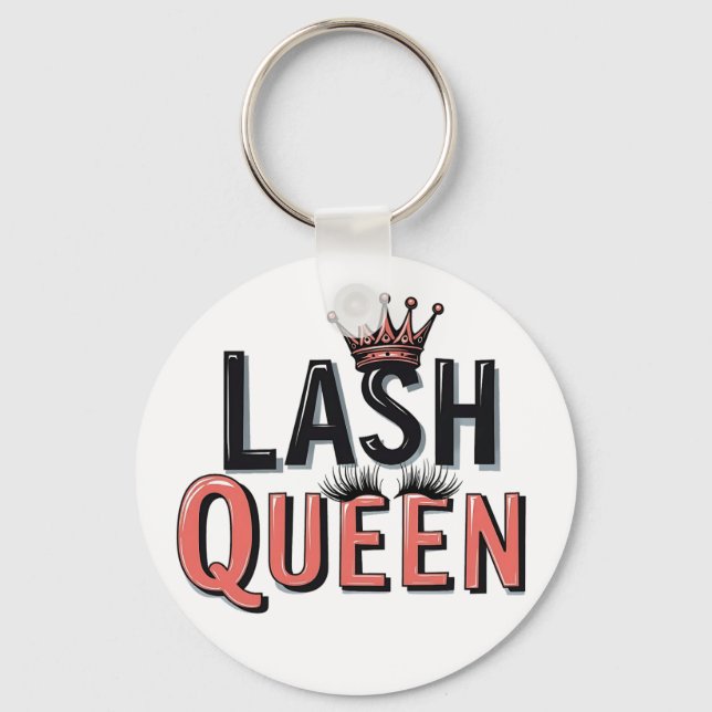 Lash Queen Funny Eye Lashes Make Up Keychain (Front)