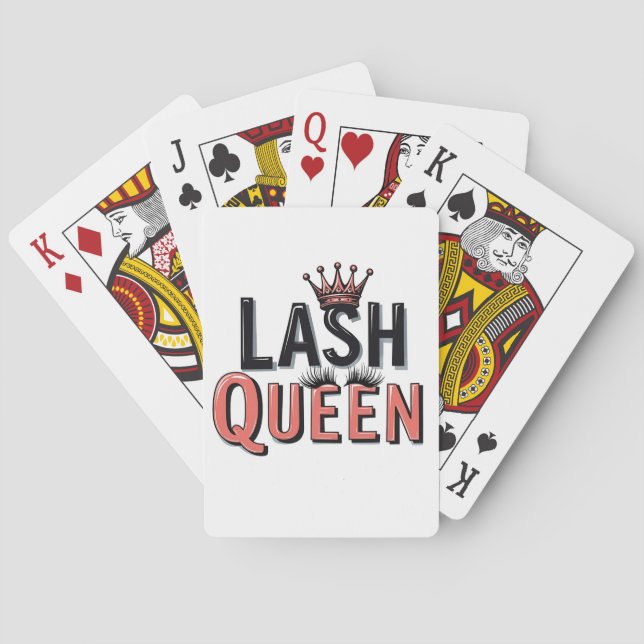 Lash Queen Funny Eye Lashes Make Up Poker Cards (Back)