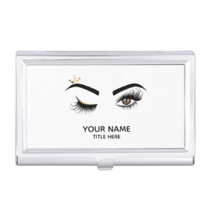 Lash Queen Wink Eye Makeup Artist Long Lashes Business Card Case