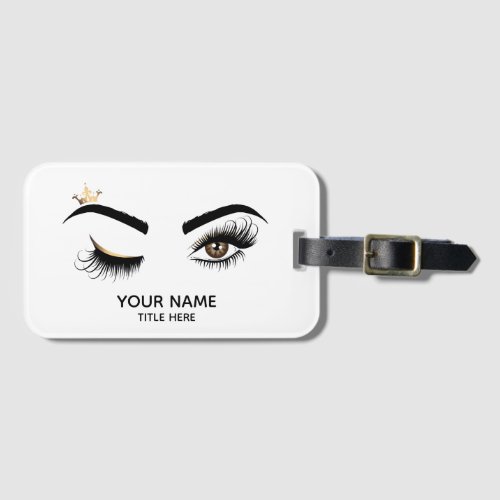 Lash Queen Wink Eye Makeup Artist Long Lashes Luggage Tag