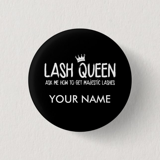 Lash Queen - Younique - Personalize with name Button (Front)