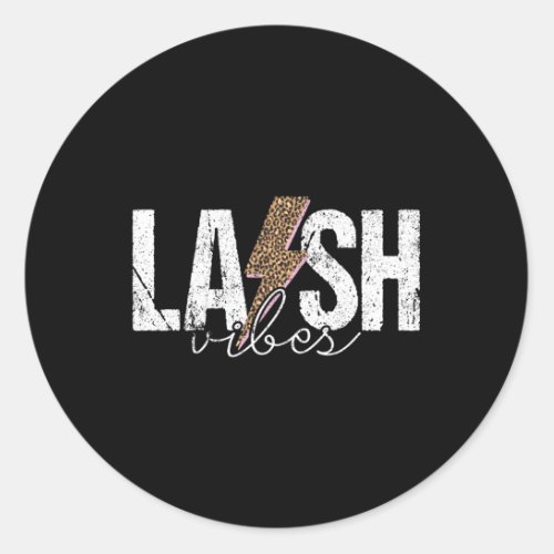 Lash S Lash Bar Eyelash Lash Tech Classic Round Sticker