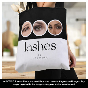 Lash Studio Black And White 3 Photo Promotional  Tote Bag