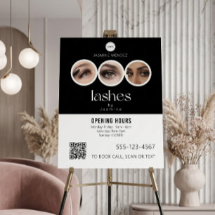 Lash Studio QR Code 3 Photo Collage Salon Display Foam Board