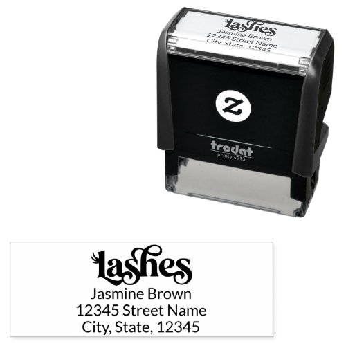 Lash Tech Custom Return Address Elegant Self-inking Stamp
