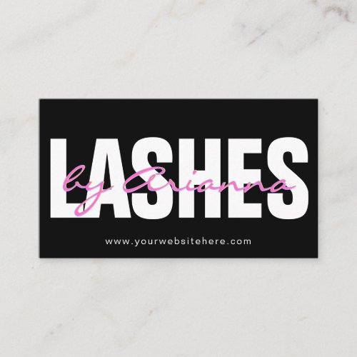 Lash Tech Eyelash Extensions Lashes Boutique Neon  Business Card