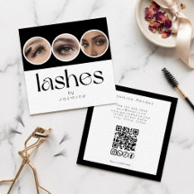Lash Technician 3 Photo QR Code Black White