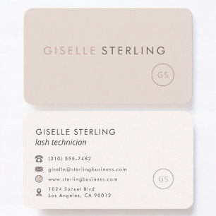 Lash Technician Feminine Professional Business Card