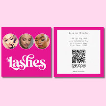 Lash Technician Hot Vibrant Pink 3 Photo QR Code