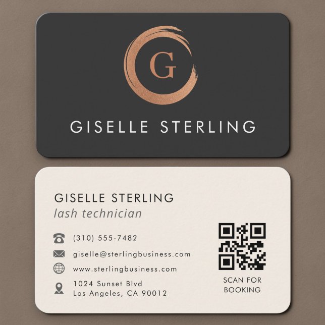Lash Technician QR Code  Business Card (Creator Uploaded)