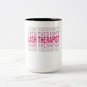 Lash Therapist Lash Artist Lash Tech Las Two-Tone Coffee Mug