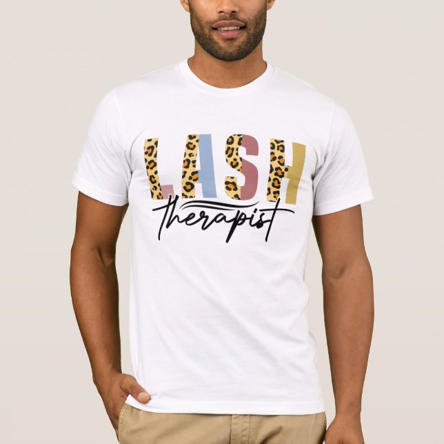 Lash Therapist Leopard Eyelash Tech Lash T-Shirt (Front)