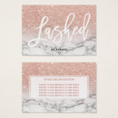 Lashed aftercare typography rose gold marble (Front & Back)