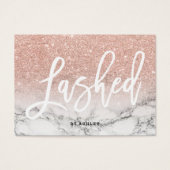Lashed aftercare typography rose gold marble (Front)