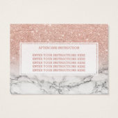 Lashed aftercare typography rose gold marble (Back)