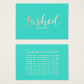 Lashed Makeup Artist Aftercare Instructions (Front & Back)