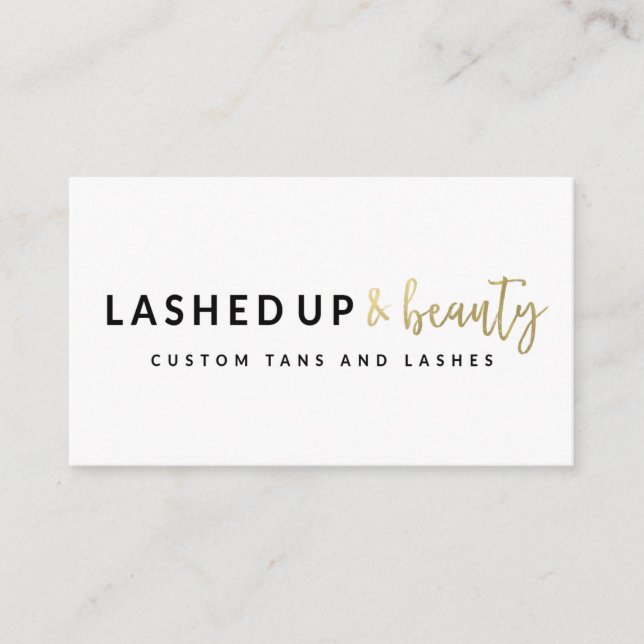 Lashed Up & Beauty Business Cards (Front)