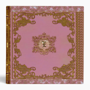 Lasher Blossom Pretty Pink Monogram Binder