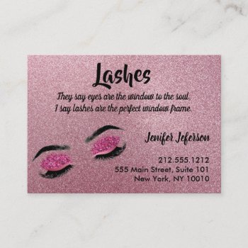 Lashes Aftercare Business Card by aquachild at Zazzle