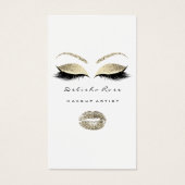 Lashes Aftercare Instruction Black White Gold Lips (Front)