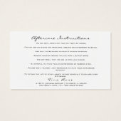 Lashes Aftercare Instruction Black White Gold Lips (Back)