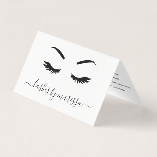 Lashes Aftercare Minimalist Black and White Business Card
